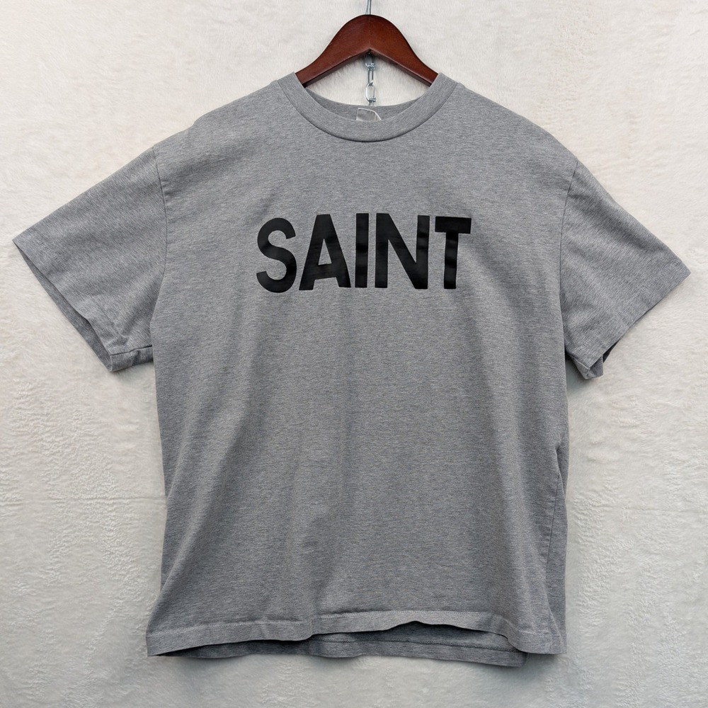Saint Michael T-Shirt Men's L Gray Saint Mxxxxxx Hypnotizer Urban Streetwear